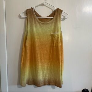 Promesa Ombre Yellow and Brown Tank Top